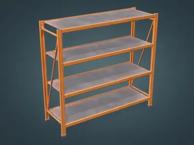 Industrial Shelf Low-poly 3D model order
