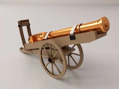 Spingarde antique cannon 3D model