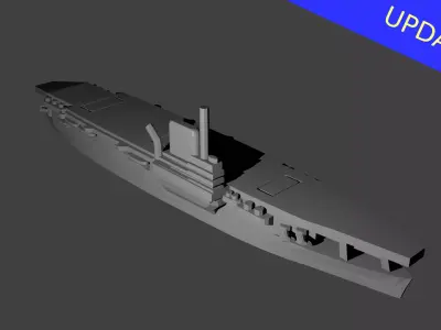 French Bearn Class Aircraft Carrier 3D print model