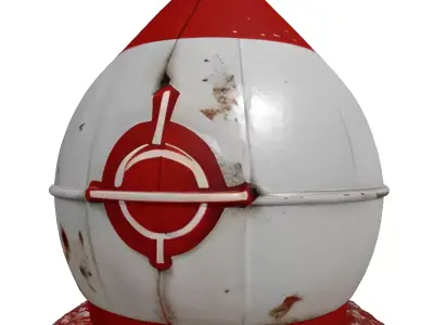 Stylized Target Bomb Prop 3D model