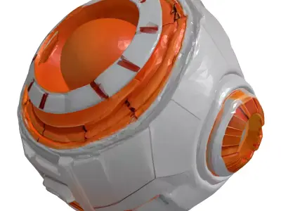 Futuristic Plasma Grenade 3D Model 3D model purchase