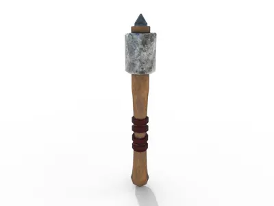 Wooden Axe Low-poly 3D model Low-poly 3D model