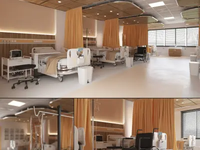 Hospital Ward Interior 3D model