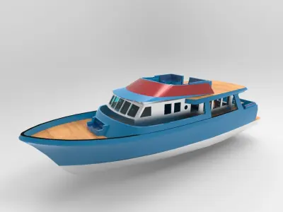 Mini passanger ship D 3D model