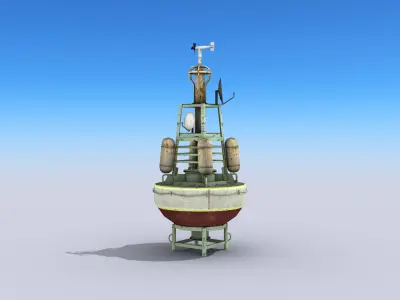 Meteorological Buoy Low-poly 3D model