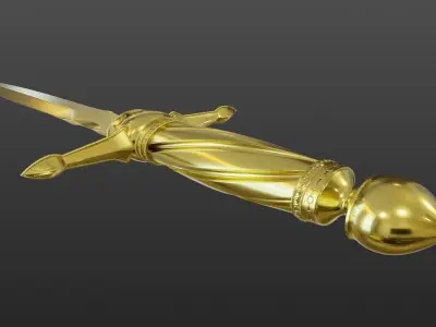 Dagger gold 3D print model