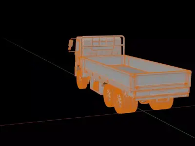 Hino Jumbo Ranger FM 320 Flatbed Truck 3D model