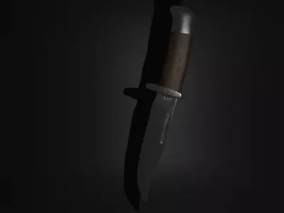 3 Knife Variants Pack --Standard Brown Handle  Military Camo Low-poly 3D model