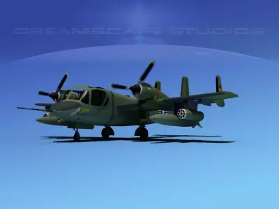 Grumman OV-1D Mohawk V04 3D model
