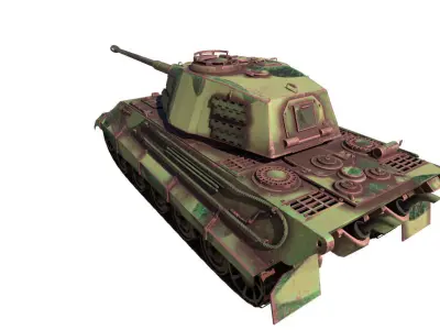 Panzerkampwagen Tiger Ausf B 3D model