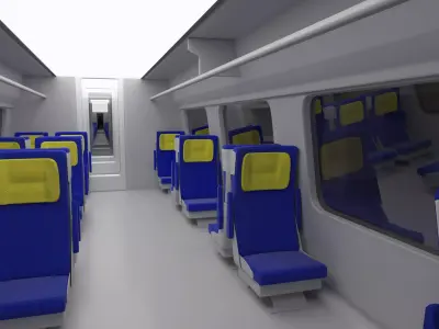 High-Tech Subway and Station 4K 3D model