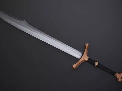 Falchion Low-poly 3D model