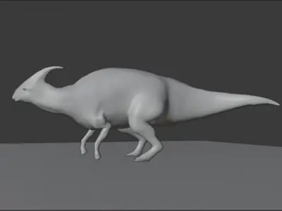 Parasaurolophus dinosaur Free low-poly 3D model