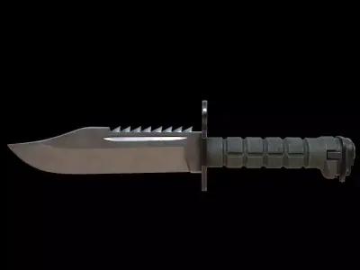 knife D80 tex Low-poly 3D model