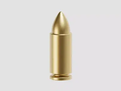Bullet 3d model Low-poly 3D model