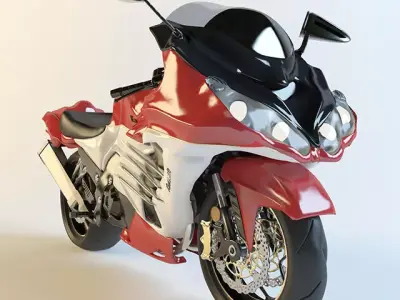 Kawasaki Ninja ZX-10RR - High-Fidelity Superbike 3D model