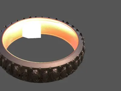 Angel Wheel Ring With Eyes 3D model