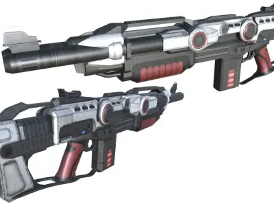 11-shotgun-SG12-gun model 3d game ready model Low-poly 3D model Low-poly 3D model