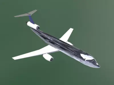 Fictional Jetliner alternate concept widebody 3D model