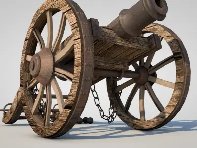 Medieval Cannon 3D model