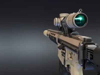 FN LICC IWS Rifle Low-poly 3D model