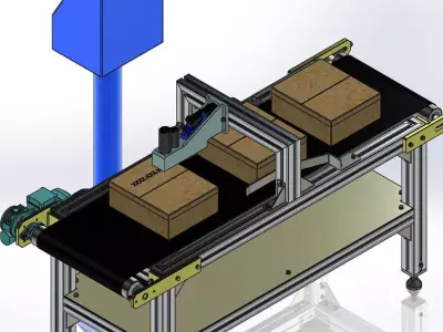 Encoder box conveyor 3D model