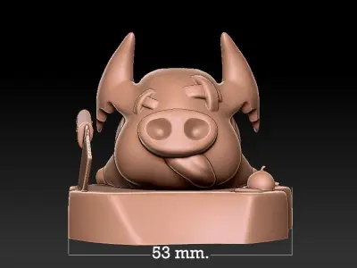 SD Pig Pen holder Ready to 3d Printing  2 Part 3D print model