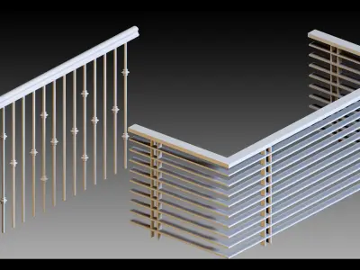 50 Fences- Vol 01- Kitbash- High detail 3d models 3D model