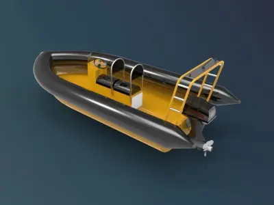 rigid inflatable boat  3D model