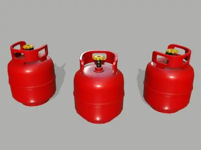 Propane Tank Low-poly 3D model 2