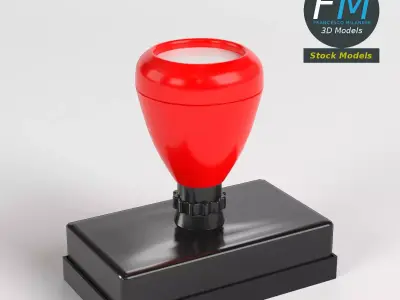 Pre inked rubber stamp 3D model