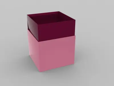 Cosmetics box Packaging Low-poly 3D mode Free low-poly 3D model
