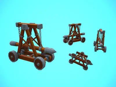 MEDIEVAL RAM CARTOON STYLIZED Low-poly 3D model