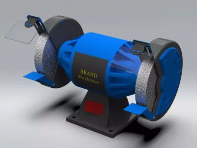 Bench Grinder with Buffing Disc  3D model