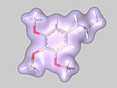 Mescaline molecule 3D model