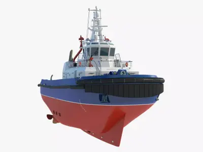 Icebreaker Harbor Tug  Realistic Detailed 3D Model 3D model