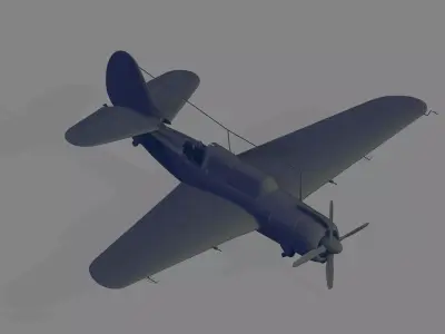 SB2C-4 Helldiver 3D model
