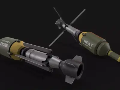 Missile Low-poly 3D model get