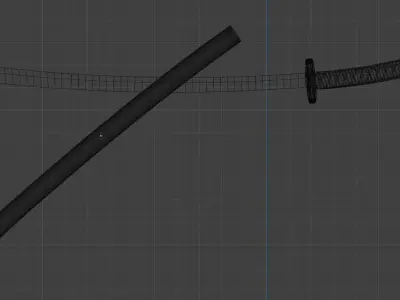 Weapon Katana Sword 3D model