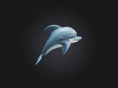 Cartoon Dolphin 3D model