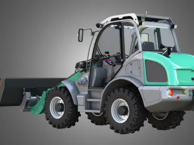 Loader KL80-8T  with Universal Bucket - Front Loader 3D model