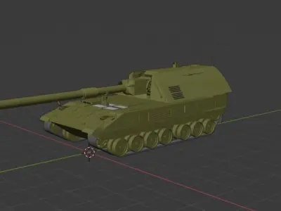 Panzer Haubitze 2000 Low-poly 3D model