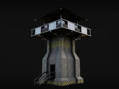 Watch Guard Tower Low-poly 3D model