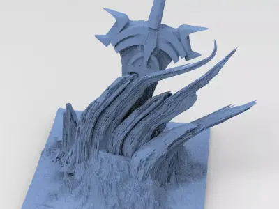 Mars Sci-Fi Monolith Massive structure 20  3D model