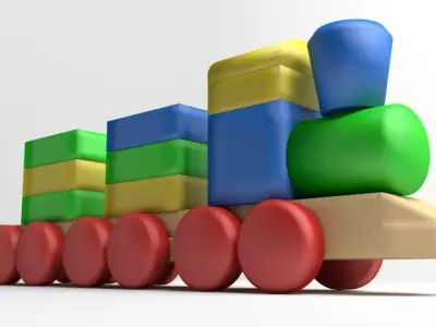 Train Toddler Toy 3D model