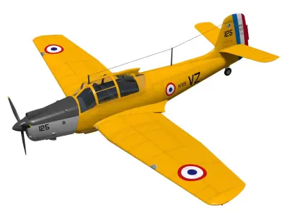 Morane-Saulnier MS770 Alcyon 3D model