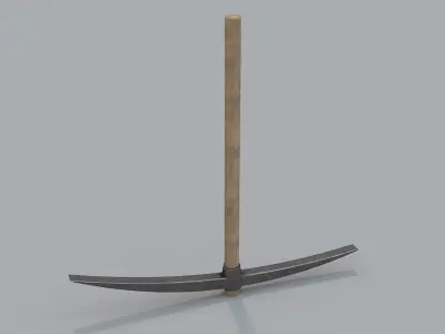 Wooden Pickaxe Low-poly 3D model purchase