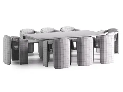 sari Chair rina table 3D model