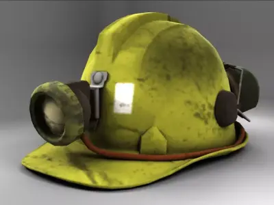 Lowpoly Mining Helmet Low-poly 3D model