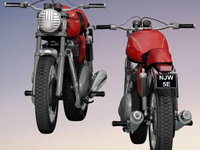 Classic Hybrid Motorcycle 3D model